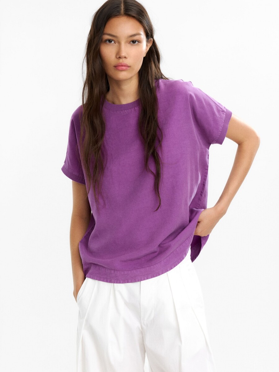 Camiseta 100 % Lyocell violeta