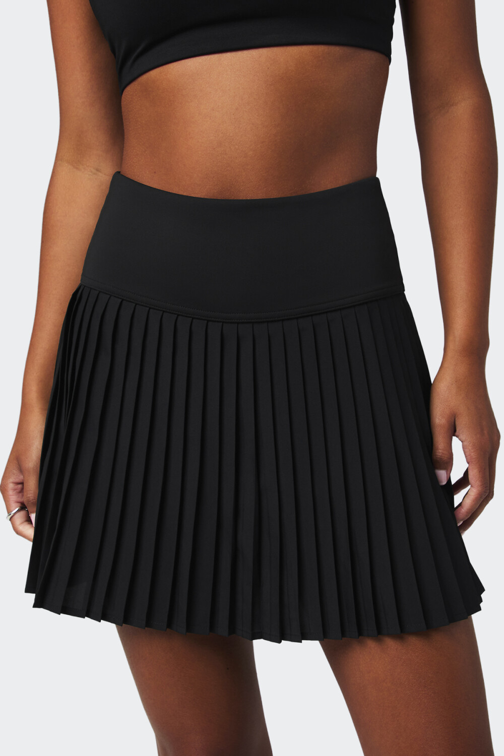 Falda Fabletics Hot Shot Pleated Negro