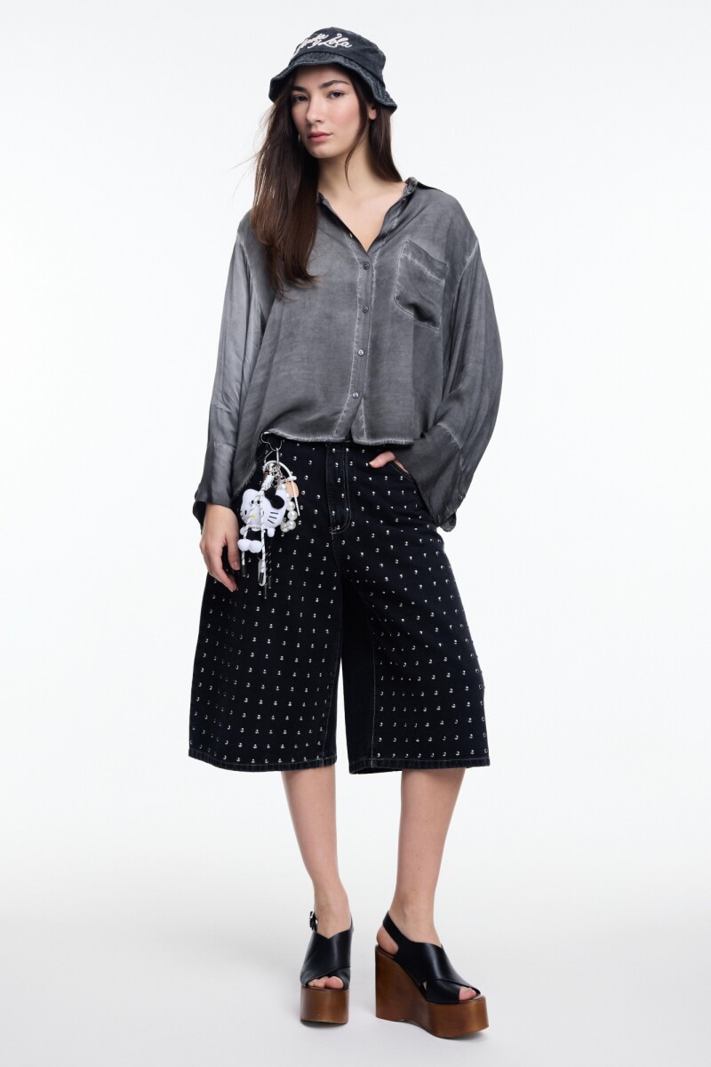 CAMISA BOLSILLO ML Gris