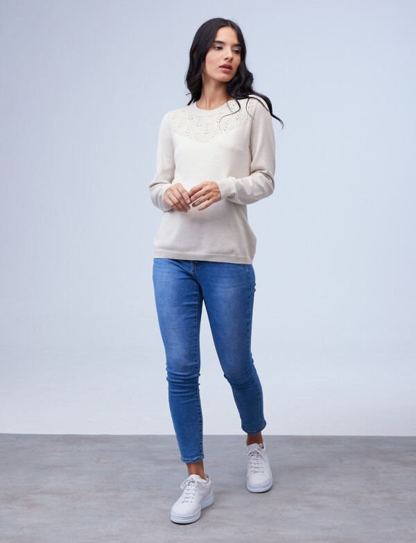 Buzo Bordado BEIGE