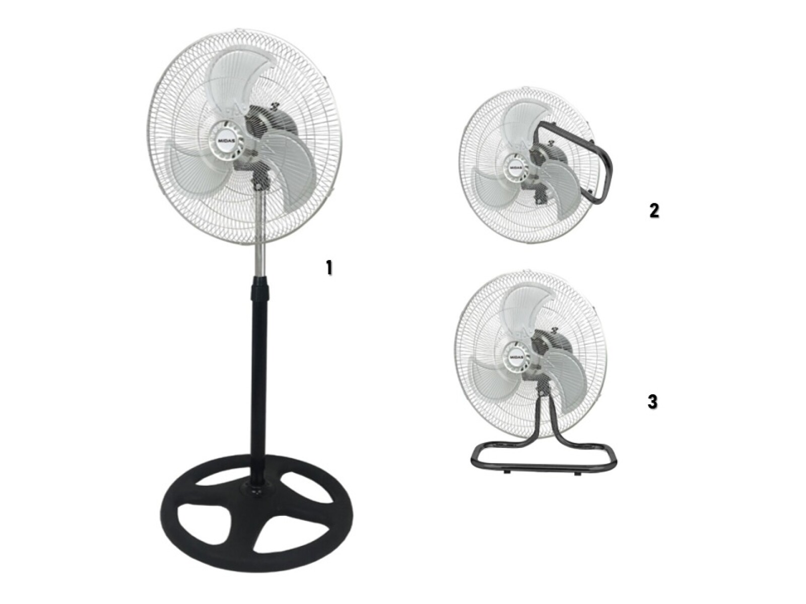 Ventilador Midas 3 en 1 18" 3 Velocidades VE1805 