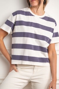 Remera Rayas Violeta