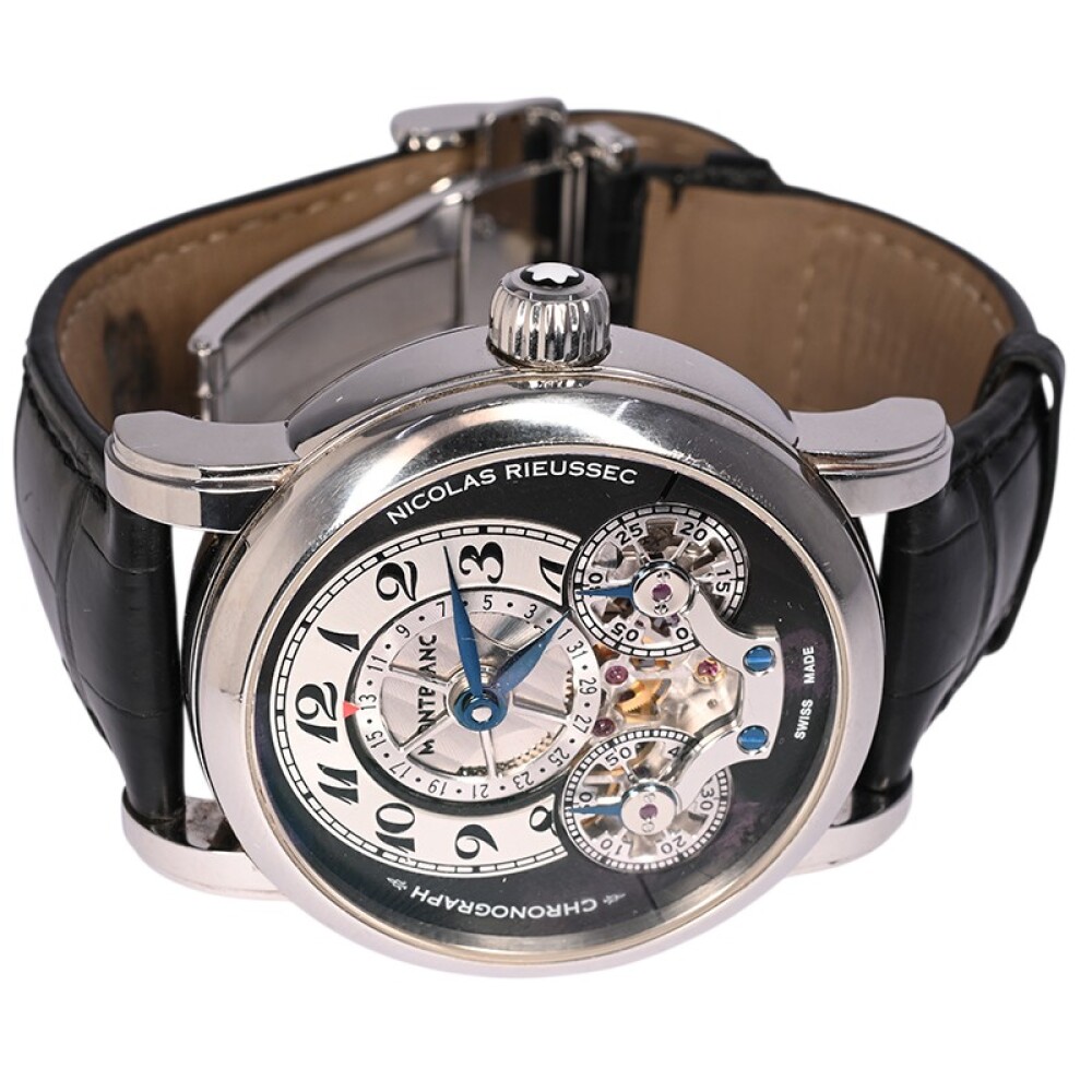 Montblanc Nicolas Rieussec 104981 Cronógrafo 43mm. Acero inoxidable brazalete cuero. Montblanc Nicolas Rieussec 104981 Cronógrafo 43mm. Acero inoxidable brazalete cuero.