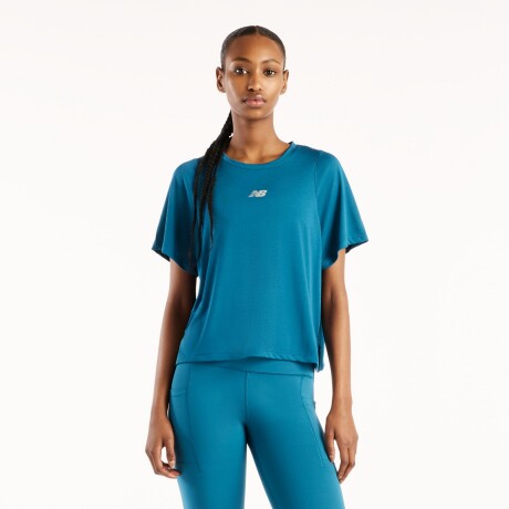 Remera New Balance de Dama -Infinity Propel- WT61A31KDSV BLUE