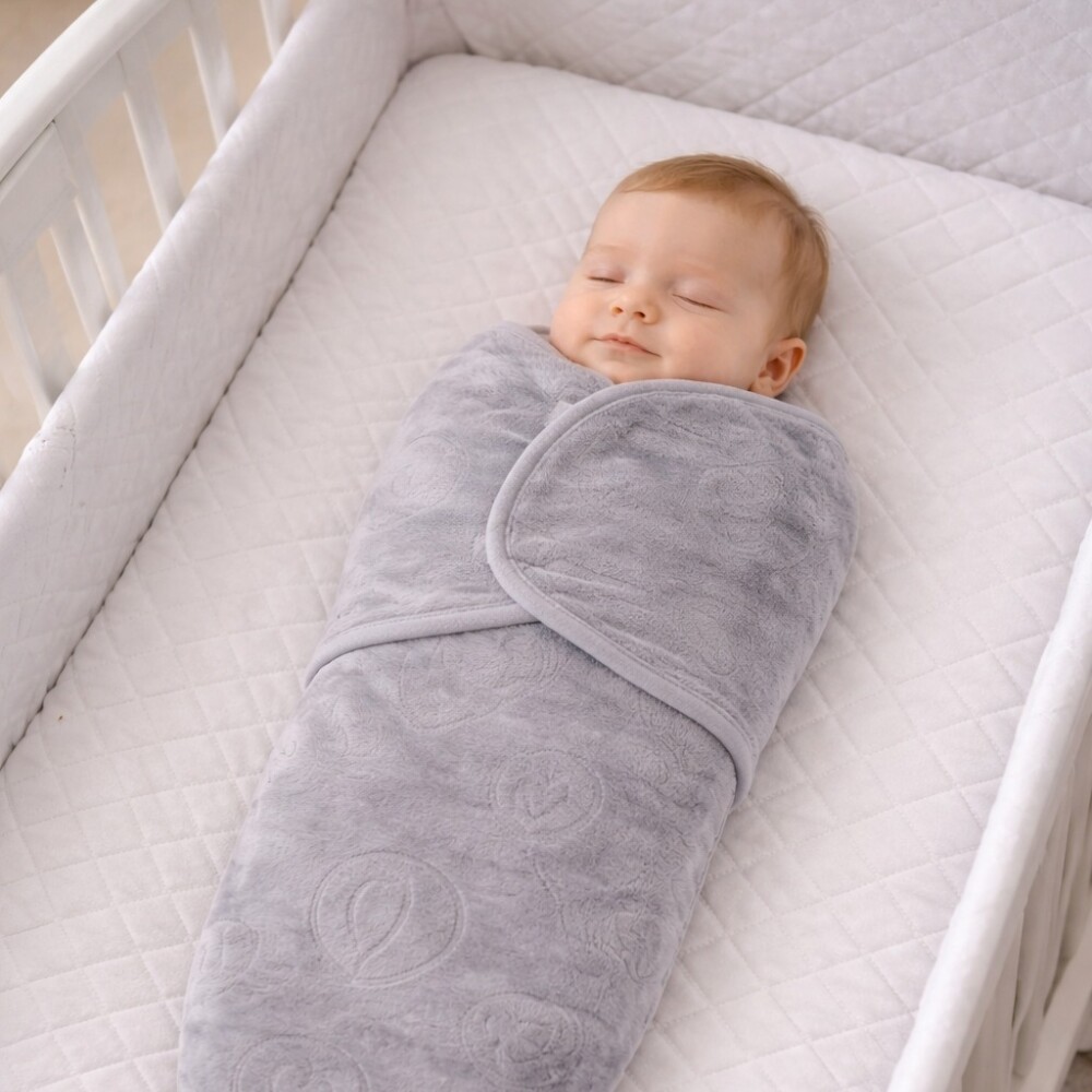 Sobre swaddle de dormir BUBA para bebe gris