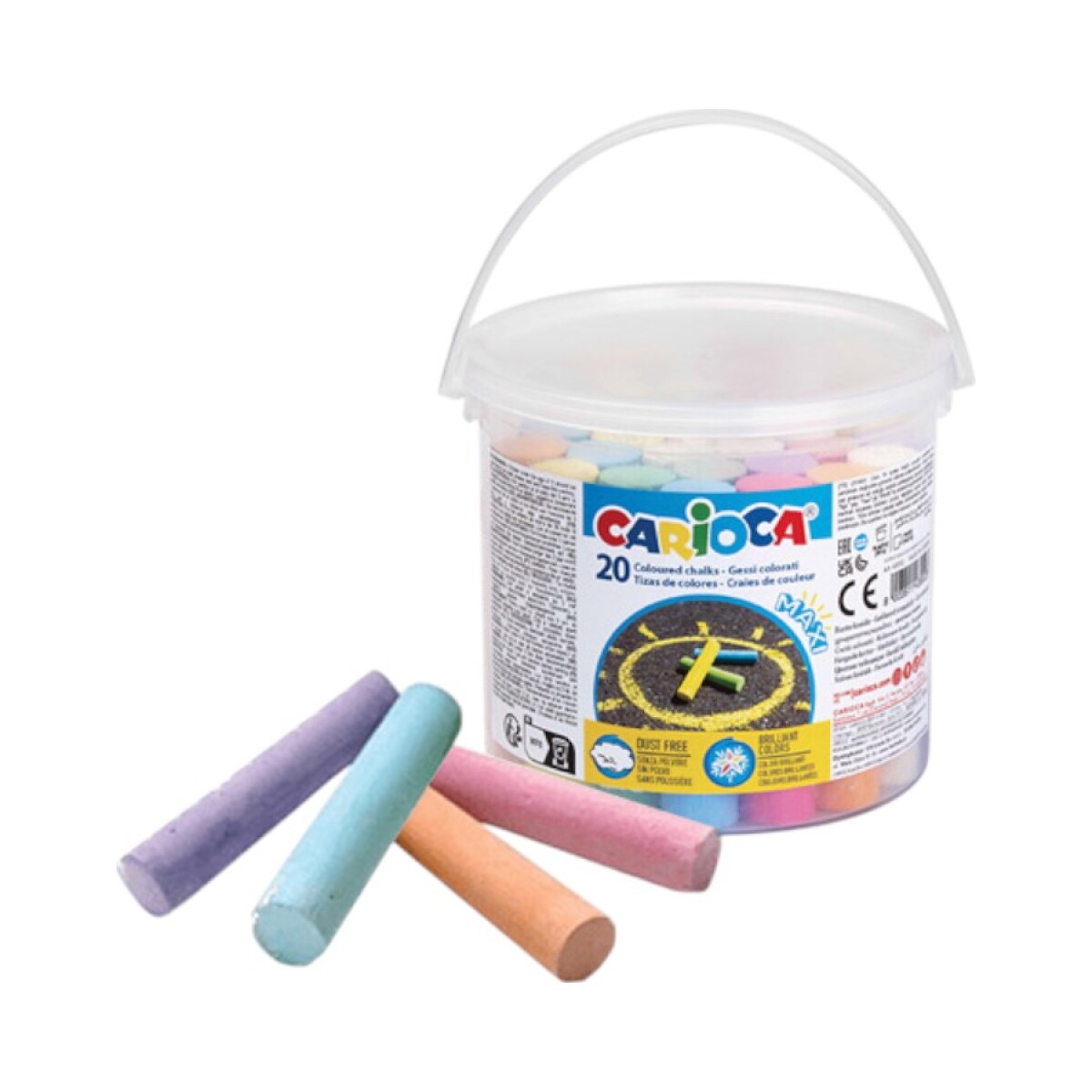 Tizas Jumbo Colores Carioca x20 