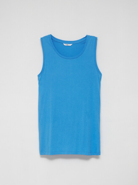 Musculosa sin mangas viscosa Turquesa