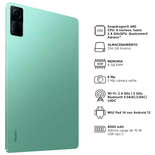 Tablet Xiaomi Redmi Pad Se 8/256 Gb VERDE