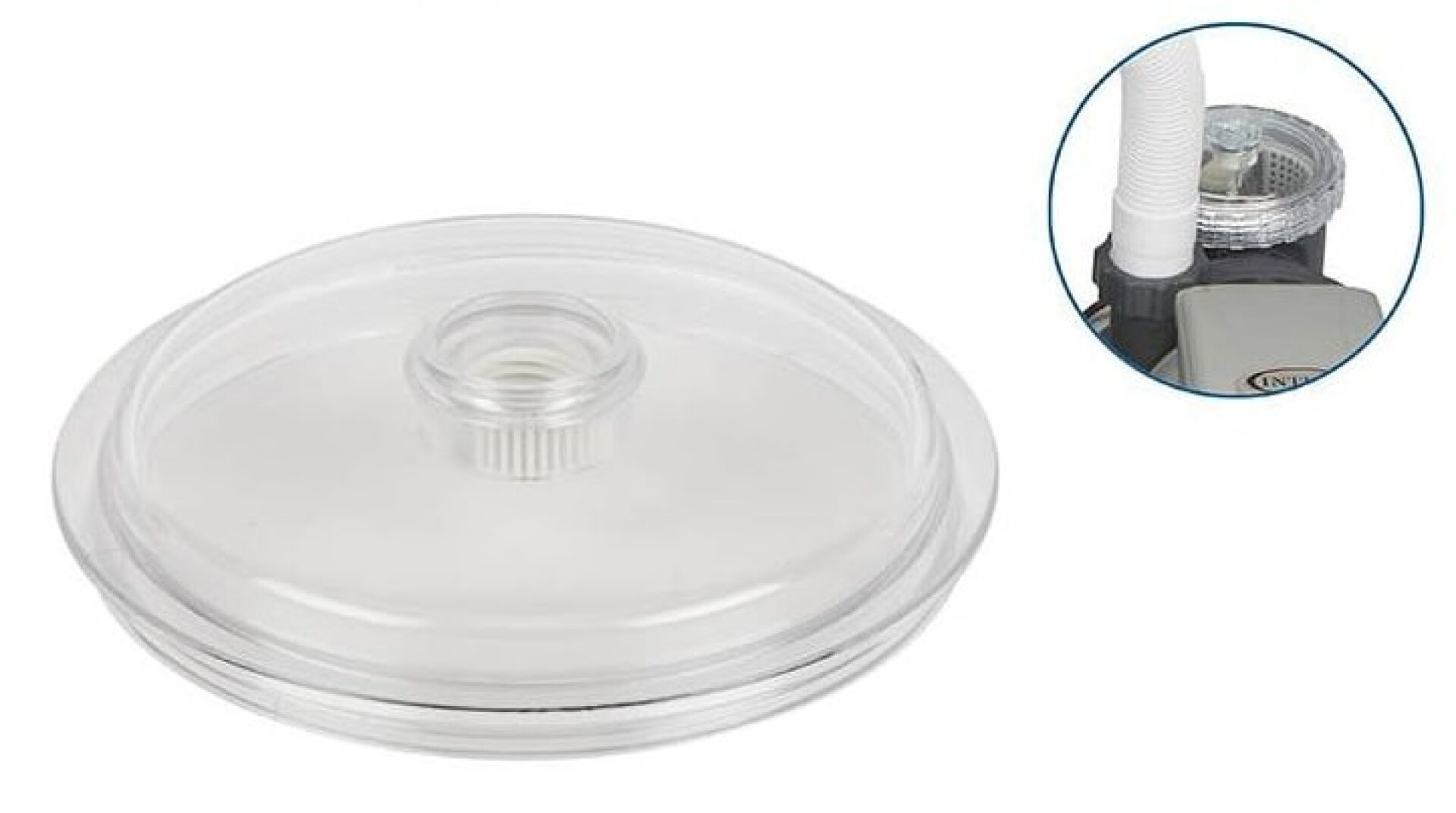 INTEX REPUESTO TAPA TRANSP, PREFILTRO BOMBA ARENA DIA. EXT.130MM 