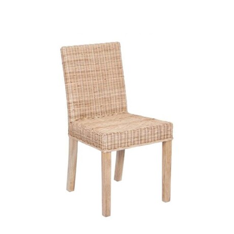 SILLA DE COMEDOR MADERA NATURAL-BEIGE MANGO