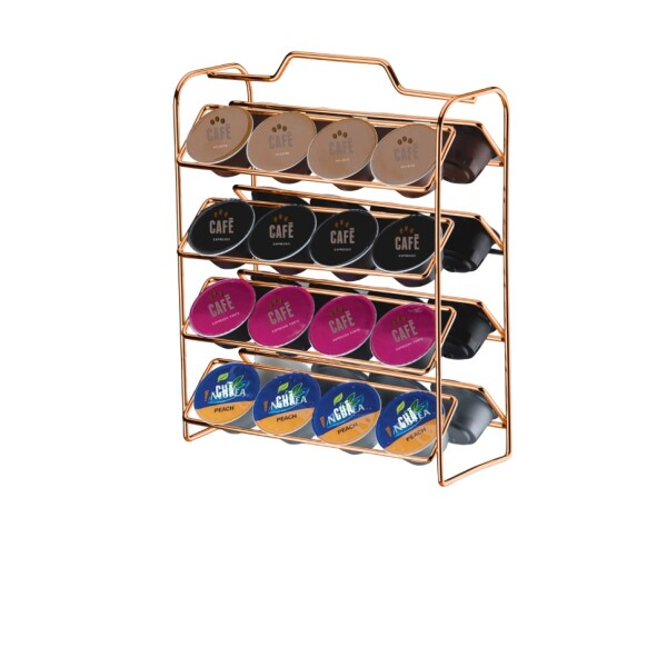 SOPORTE PARA CAPSULAS DE CAFÉ (32 CAPSULAS) COMPATIBLE CON DOLCE GUSTO - COLOR COBRE SOPORTE PARA CAPSULAS DE CAFÉ (32 CAPSULAS) COMPATIBLE CON DOLCE GUSTO - COLOR COBRE
