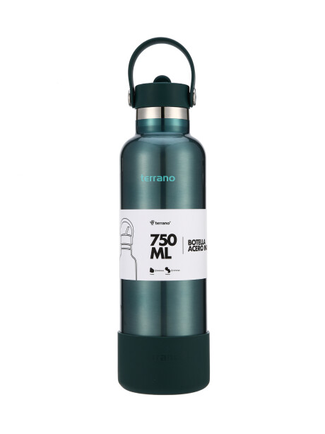 Botella Térmica con Pico 750mL. Verde Metalizado