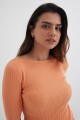 Sweater cuello bote NARANJA