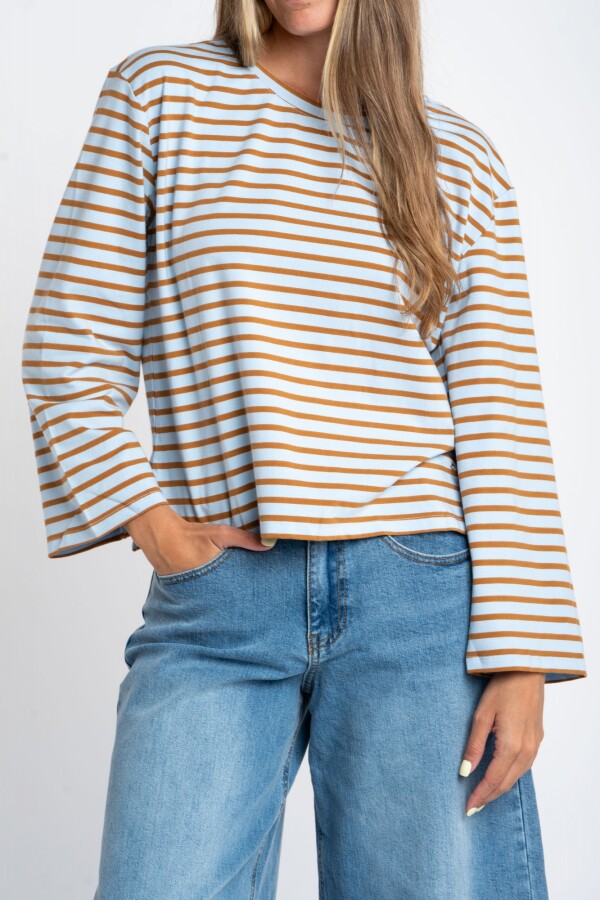 Remera Algodón Elastano Rayada Multi