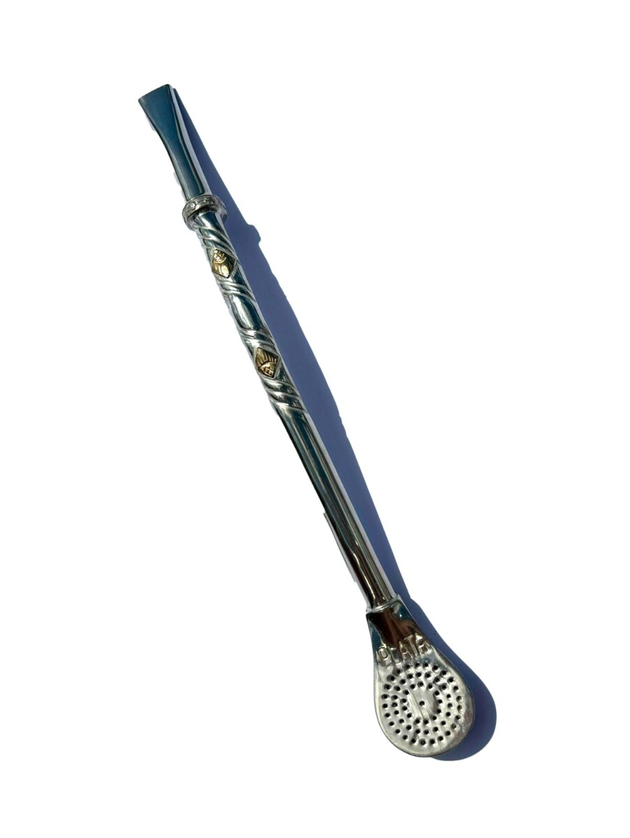 bombilla de plata y oro - B131 