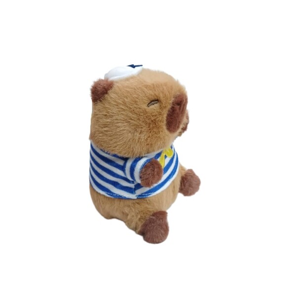 Peluche capibara con ropa azul
