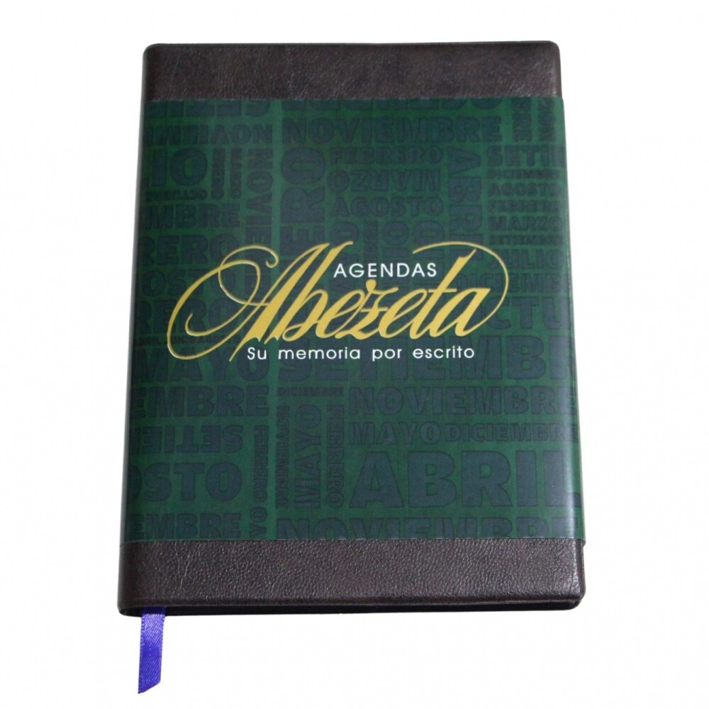 AGENDA ABEZETA 211 CLASICA MEDIUM TAPA FUNDA SEMANA A LA VISTA COLOR MARRON OSCURO