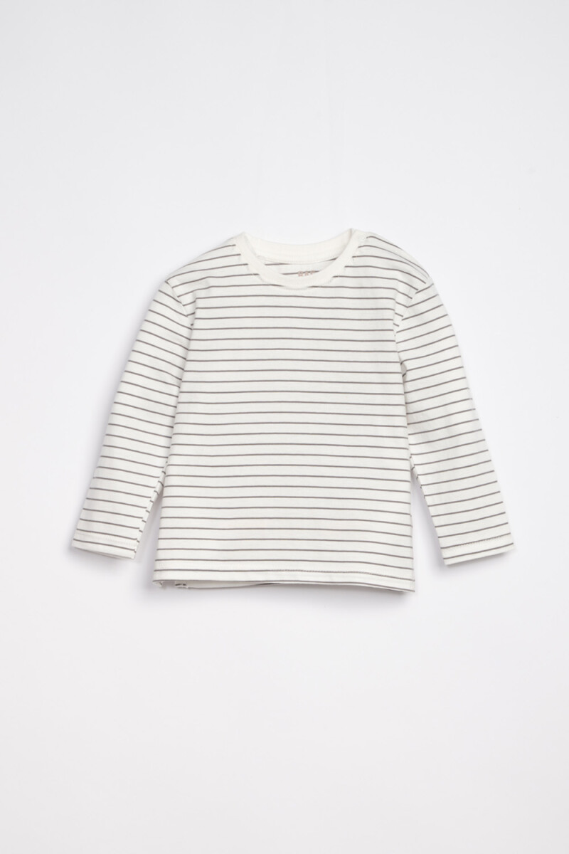 Remera - Rayas Gris 