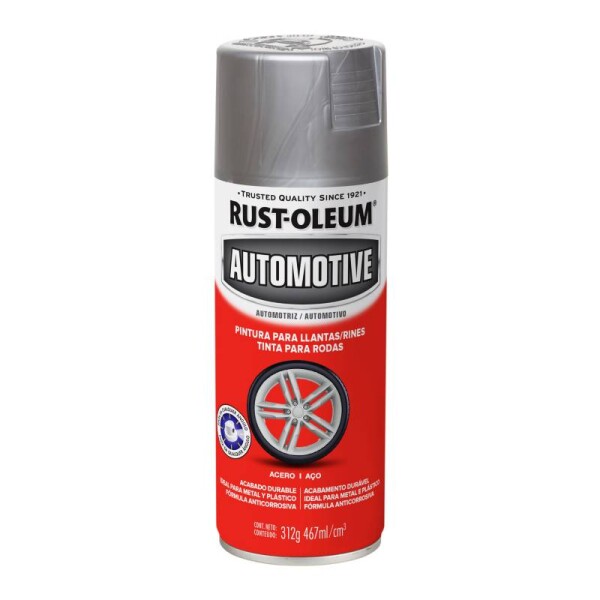 Esmalte Aerosol Para llantas 312Gr Acero Brillante Rust Oleum