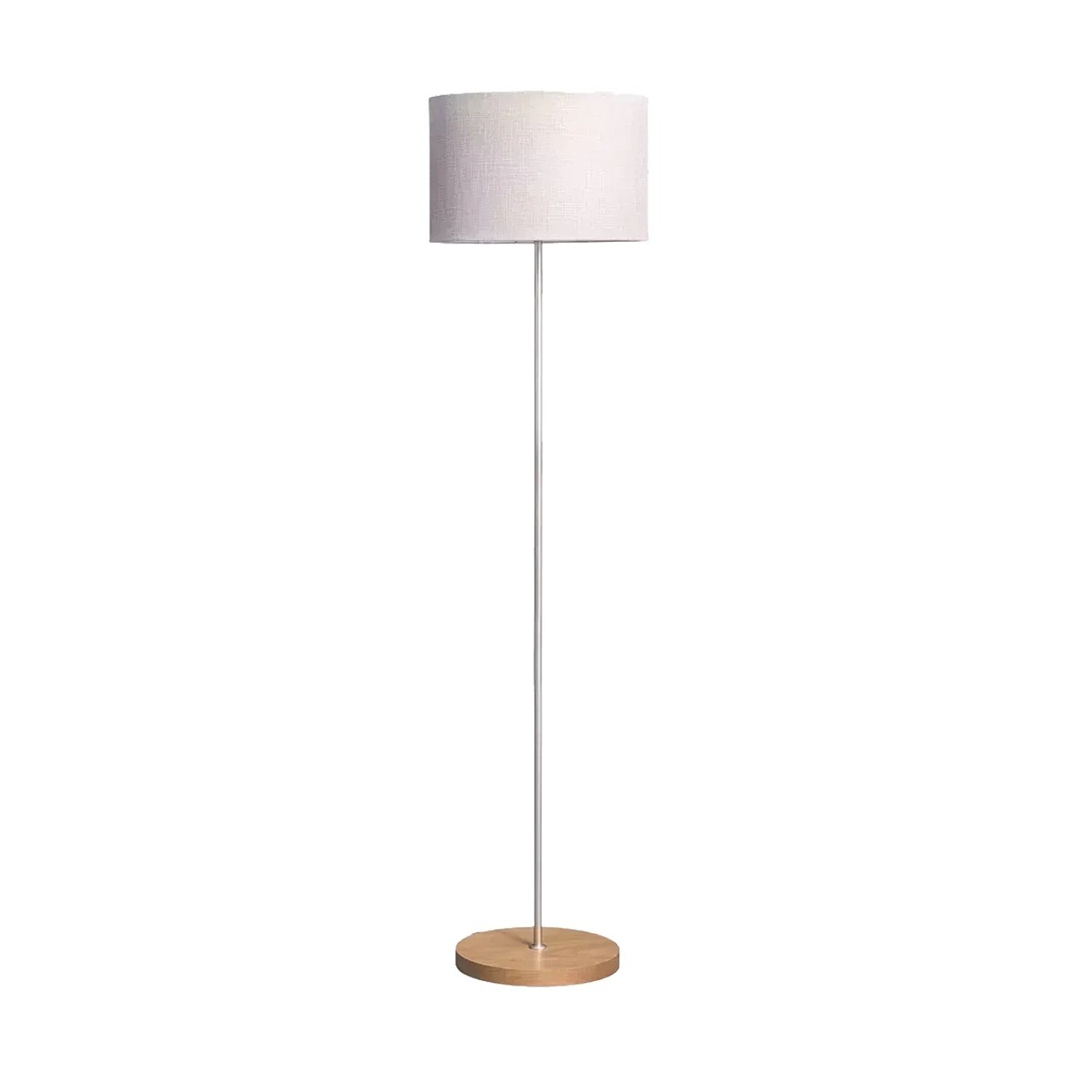 Lampara de Pie C/Pantalla Madera Castaño 