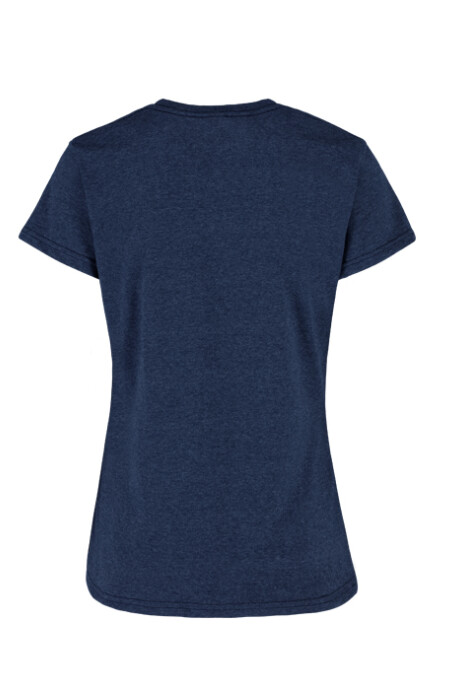 Camiseta jaspe a la base dama azul marino jaspe
