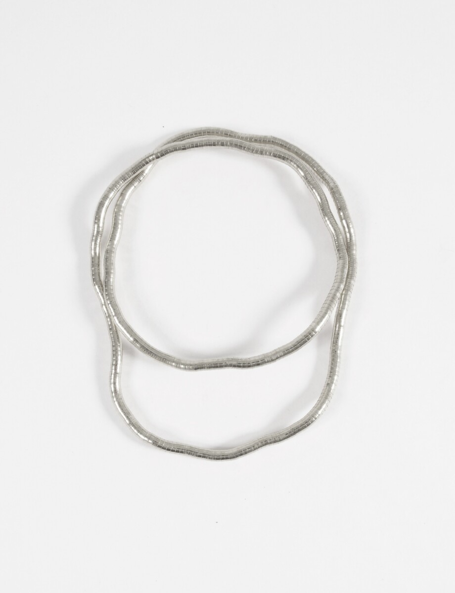 Collar moldeable metal - plateado 