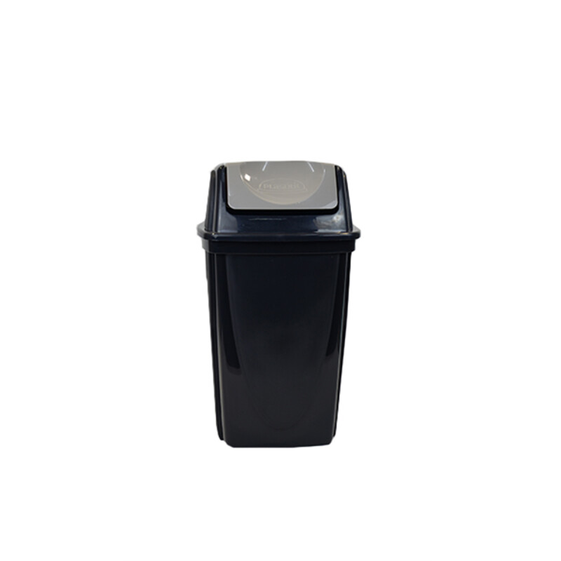 Tarro de residuos con tapa vaivén 14 lts Ecoblack NEGRO