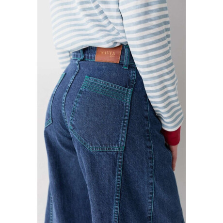 PRE VENTA JEAN WIDE XL LINES Azul