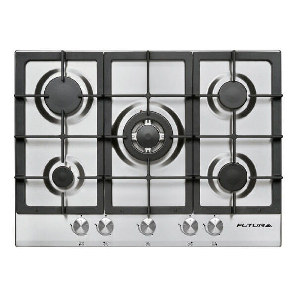 ANAFE FUTURA A GAS INOX 5 QUEMADORES FUT-AG700X-5 acero inoxidable