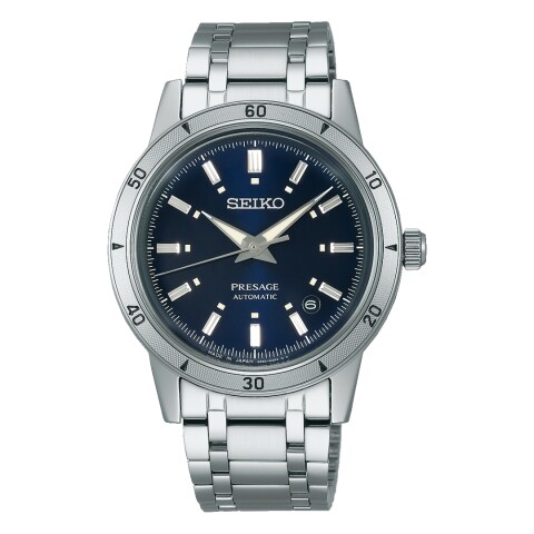 Reloj Seiko Presage SRPL07J1 automático para hombre con correa de acero Azul