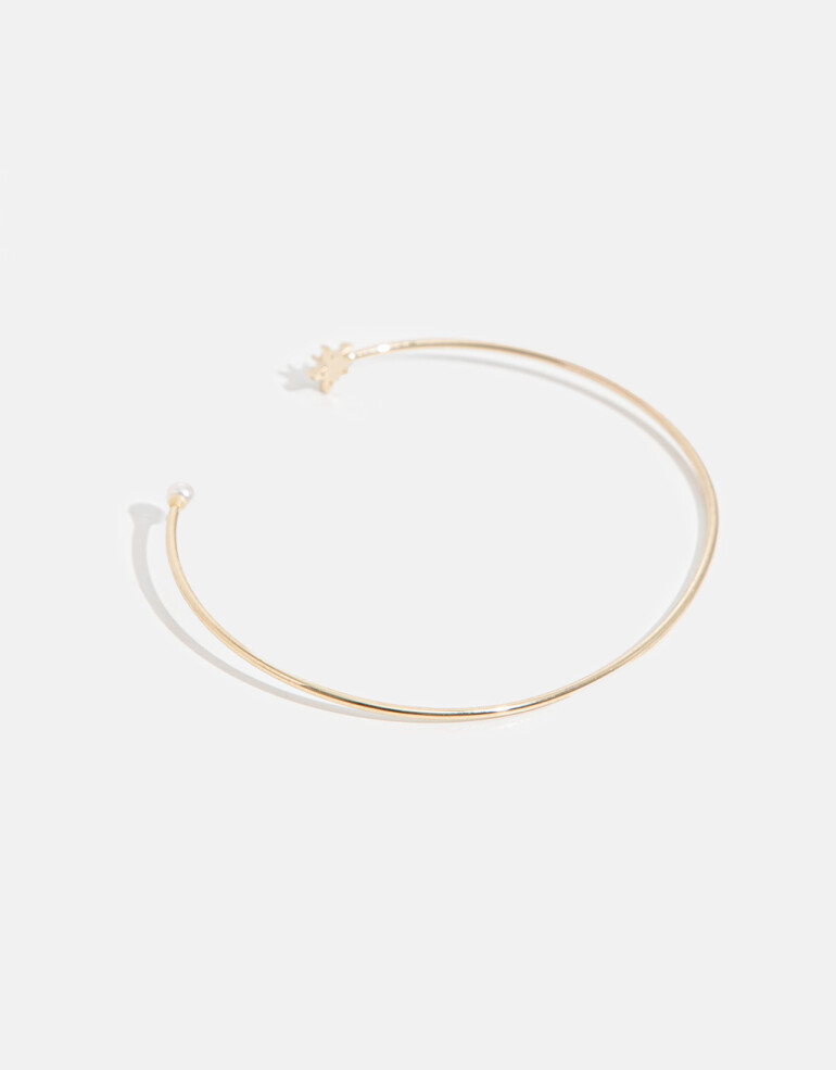 Pulseras Rígidas Strass Pulsera Con Dije De Estrella - Dorado