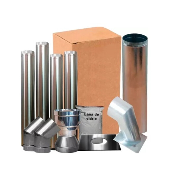 Kit de caños para calefactor Tromen (PARED) Diámetro 8""