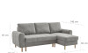Sillón Esquinero con Baúles amplios - Amo Gris Claro