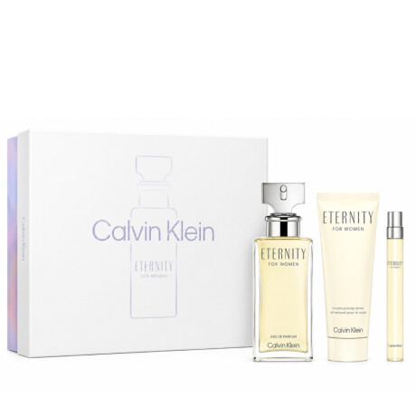 Cofre Calvin Klein Perfume Eternity EDP 100ml + Travel Size 10ml + Body Lotion 100ml Cofre Calvin Klein Perfume Eternity EDP 100ml + Travel Size 10ml + Body Lotion 100ml