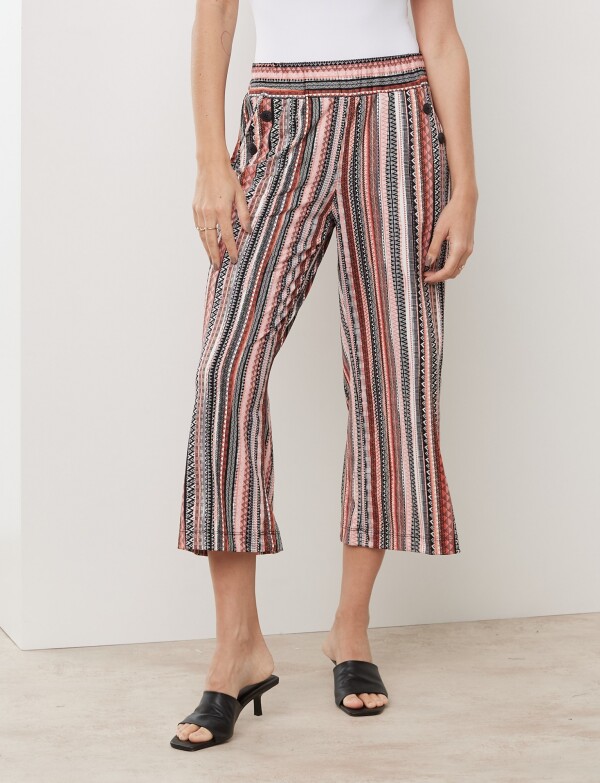 Pantalon Stripes MULTI/ROJO
