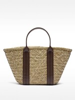 Bolso Shopper De Rafia marron