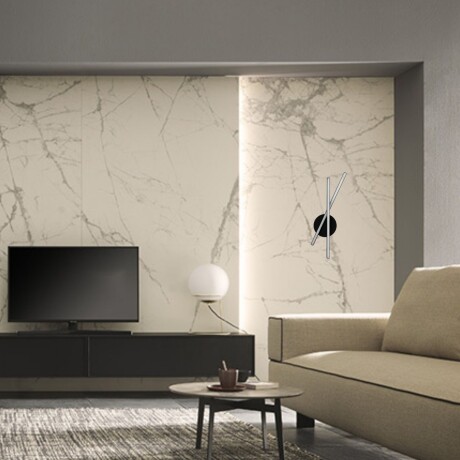 Aplique Led Diseño Doble Varal cruzado 12W Luz cálida NEGRO