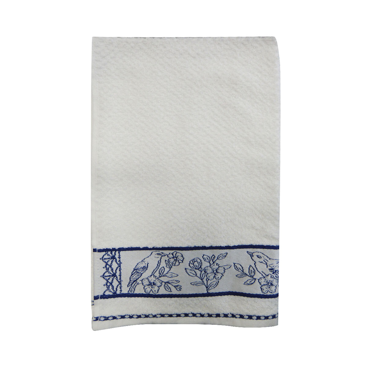 Repasador Jacquard para Bordar Dohler 45 cm x 70 cm - 5973 PAJARO BCO 