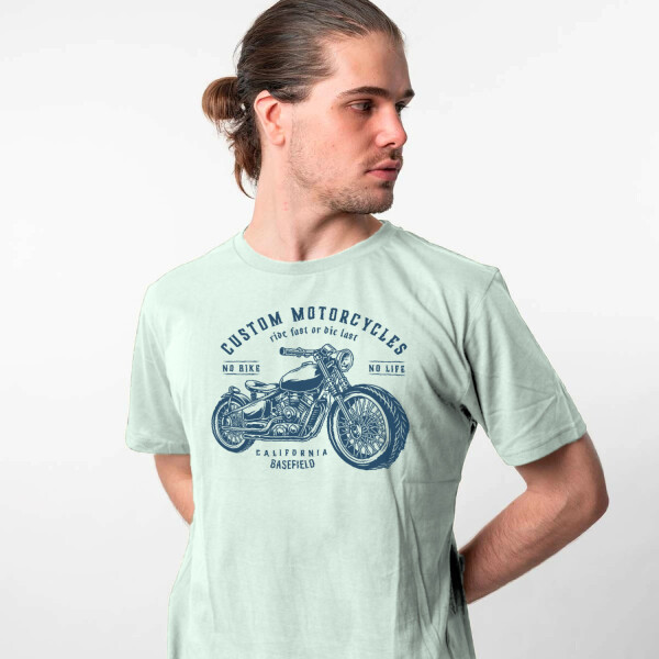 T-Shirt Print Motor Mint