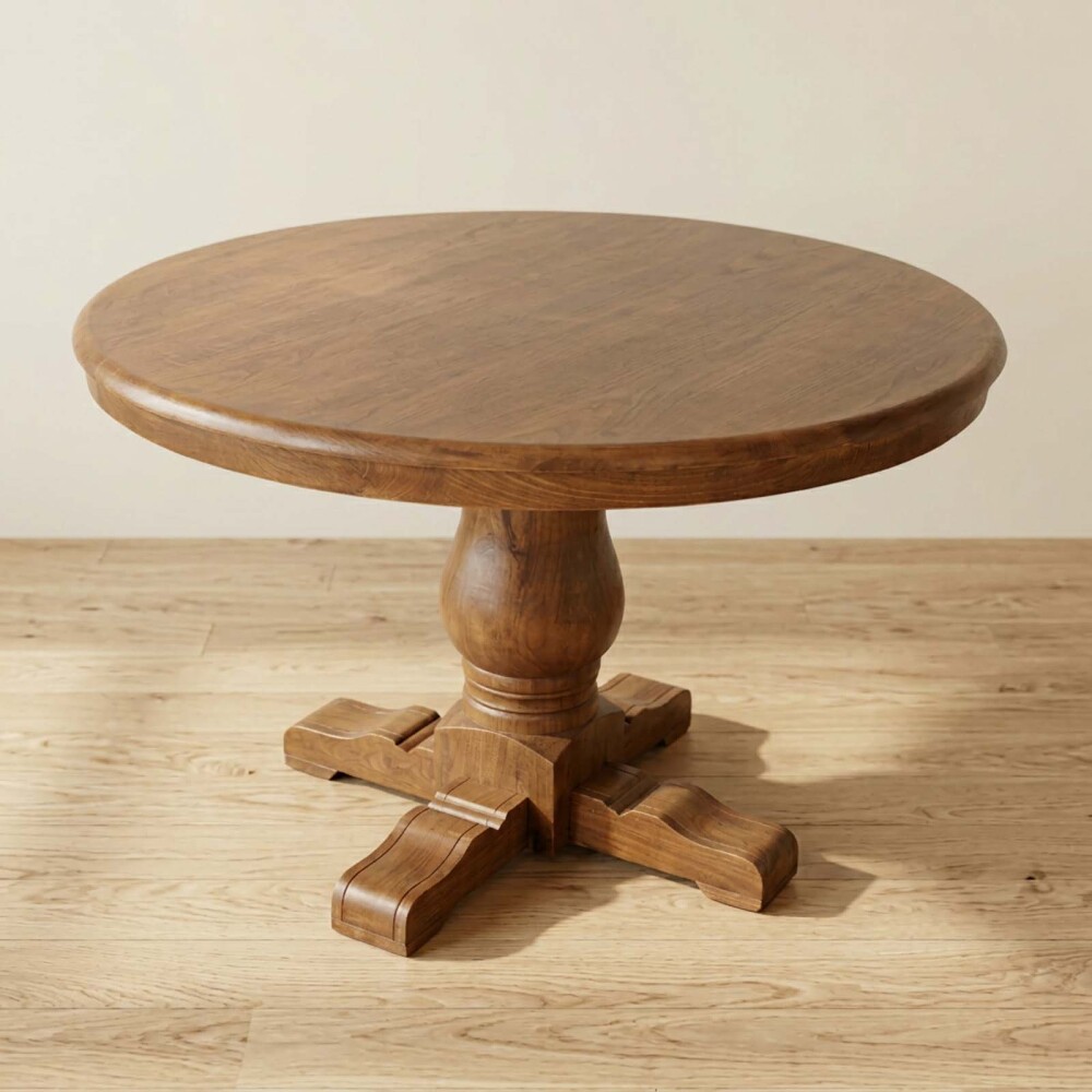 MESA DE COMEDOR MADERA MARRON COLONIAL