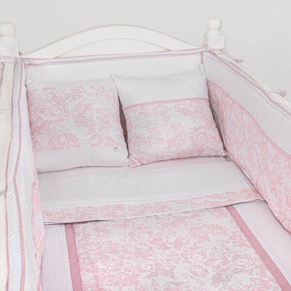 Kit de Cuna Flores Rosa
