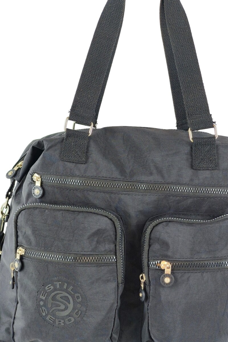 Bolso grande con bolsillos Negro