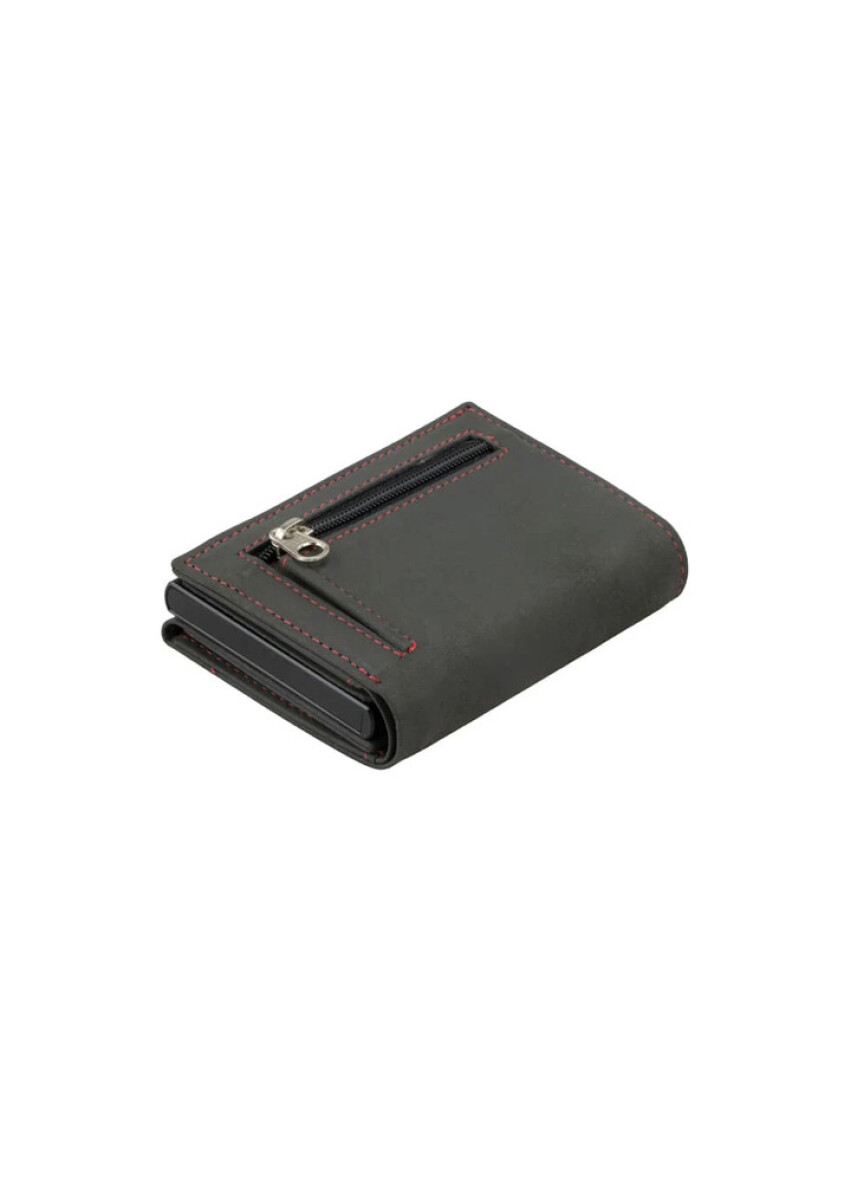 WALLET METAL TRIFOLD - CARBON RED 