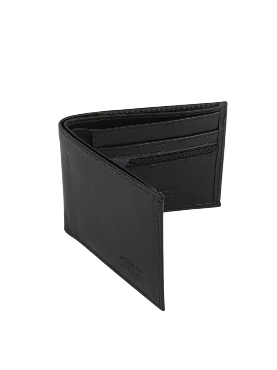 Billetera con cierre interior para monedas - Negro 