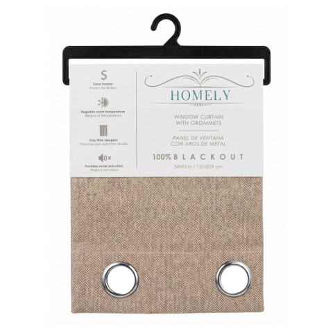 CORTINA MILEY ANTISOLAR BEIGE 137X229CM Unica