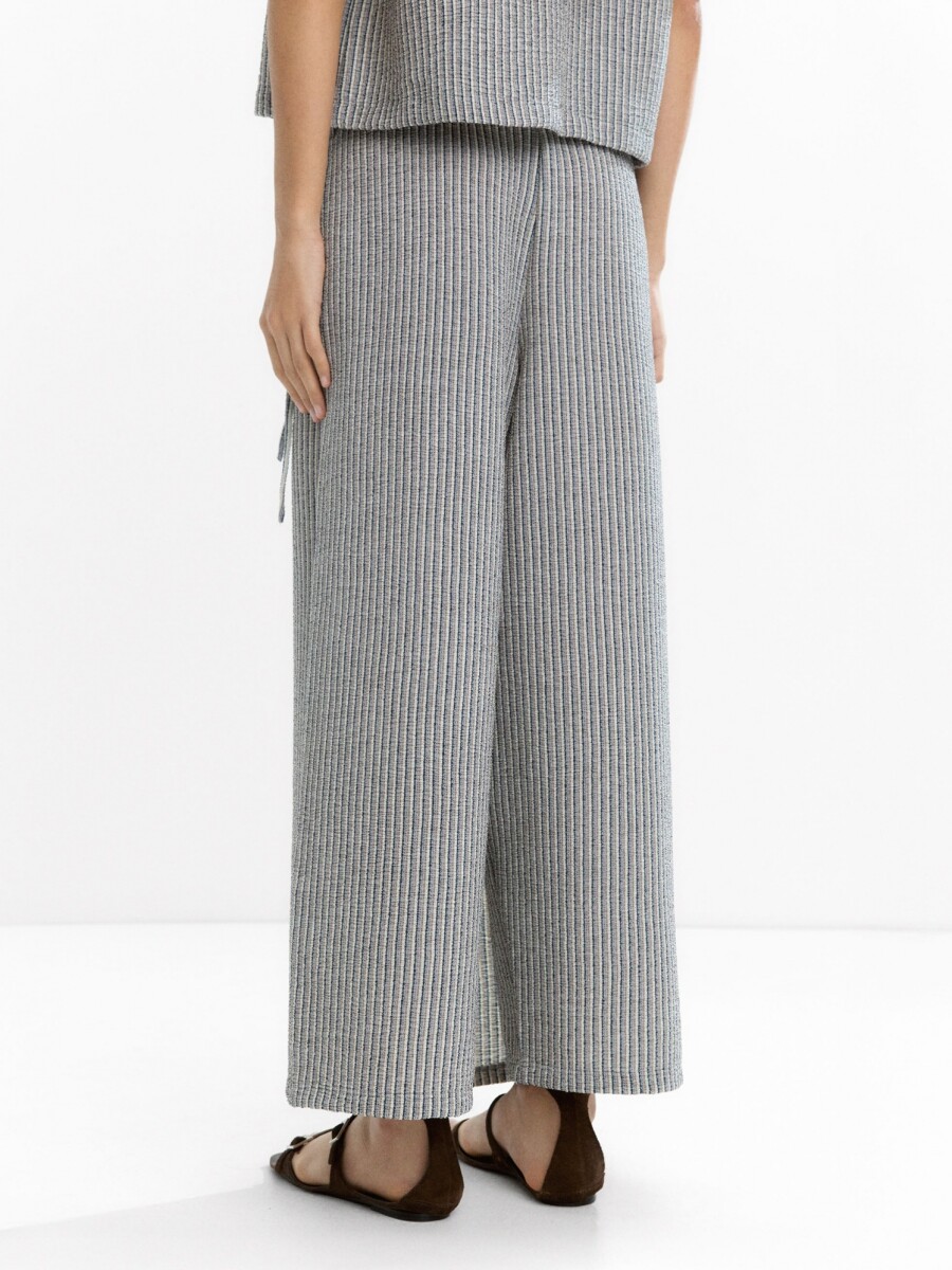 Pantalón Con Cruce De Rayas multicolor