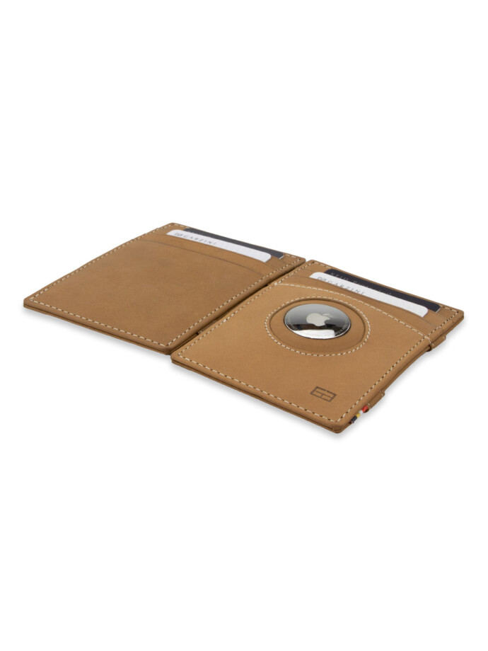 ESSENZIALE MAGIC AIRTAG WALLET CAMEL BROWN