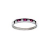 Anillo Medio sin fin-Plata 950-Piedra Rubí y zirconia-AN4114 conpiedra