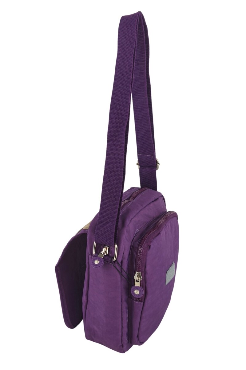 Morral Cruzado (Bandolera) en Tafeta Amasada Violeta