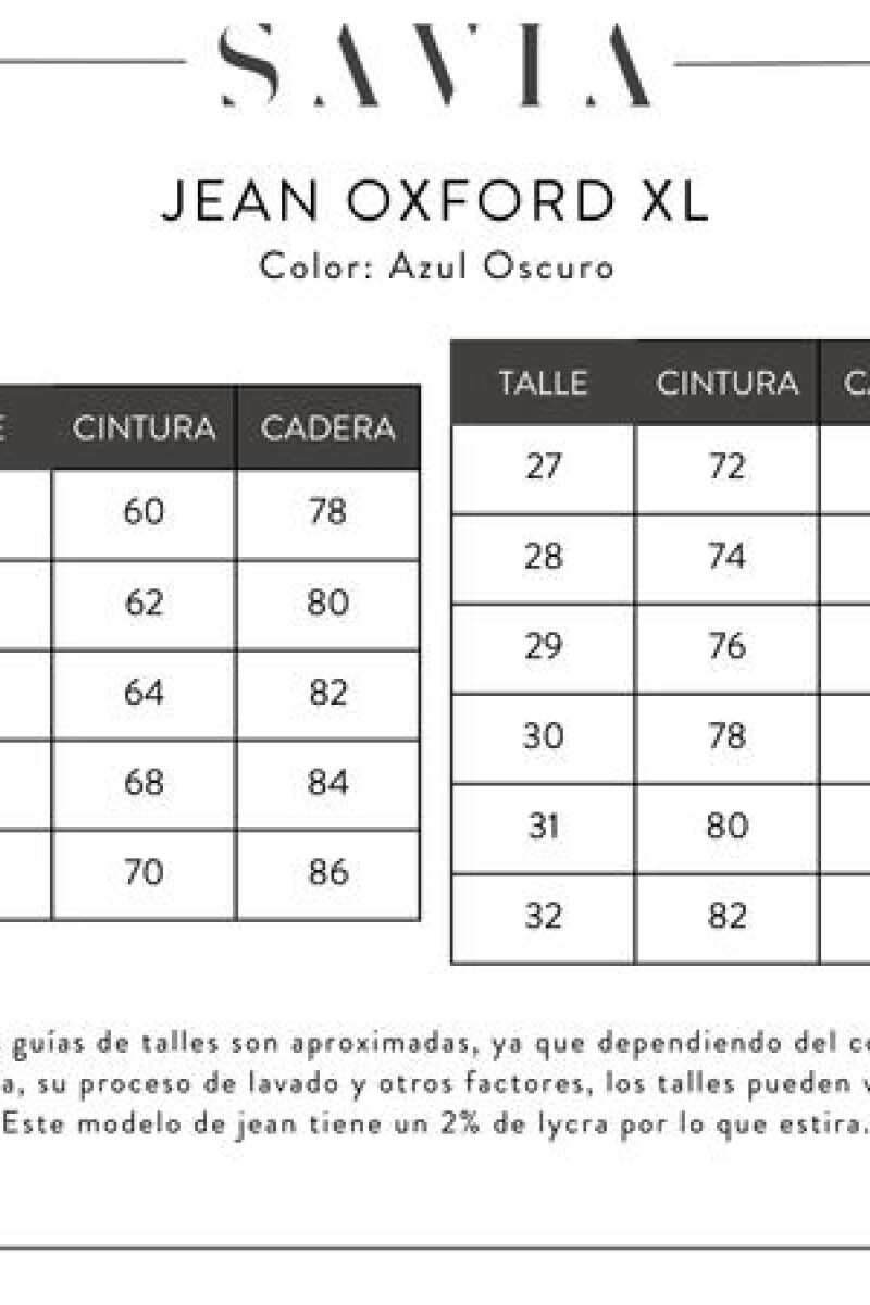 JEAN OXFORD XL Azul